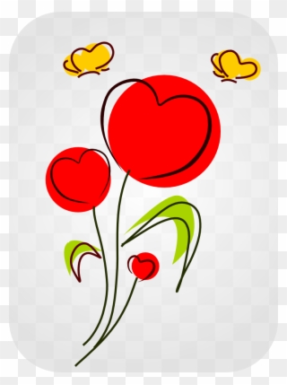 Valentines Flower Clip Art - Png Download
