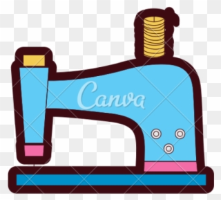 Sewing Machine Clipart Old Fashioned - Stock Illustration - Png Download