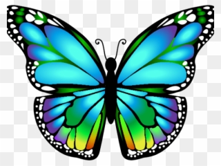 Dragonfly Clipart Butterfly - Blue 3d Butterfly Tattoo Design - Png Download