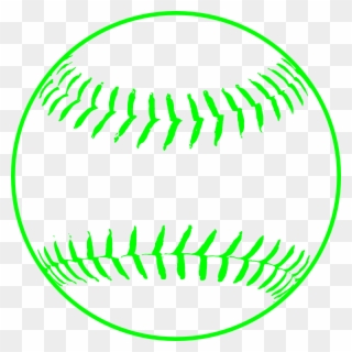 Silhouette Of A Softball Clipart