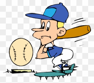 Men's Softball Cliparts - Baseball Home Run Cartoon Gif - Png Download