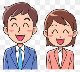 Download Man Woman Cartoon Clipart Businessperson Clip - Person Laughing Clipart - Png Download