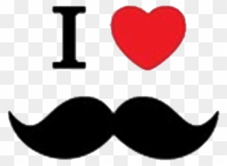 I Love Mustache Png - Easy Drawings Of Mustache Clipart