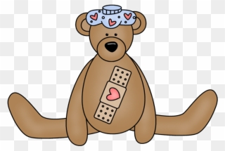 Svg Download Bandaid Clipart Teddy Bear - Greeting Card - Png Download