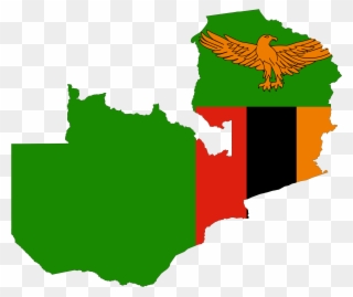 Clipart Map Scout Map - Zambia Flag In Country - Png Download