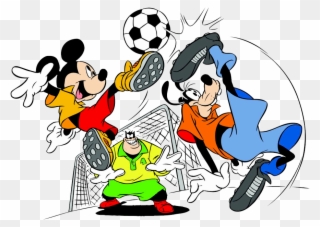 Mickey Mouse Pals Clipart - Mickey Soccer - Png Download