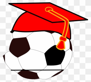 Clipart Skull Soccer - Soccer Ball With Graduation Hat - Png Download