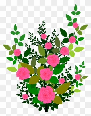 Clipart Rose Plant Clipartfest - Clip Art Bunga Png Transparent Png