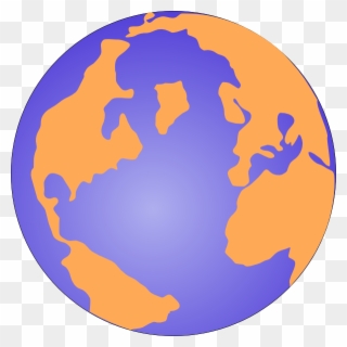 Globe Clipart Orange - Orange And Blue Globe - Png Download
