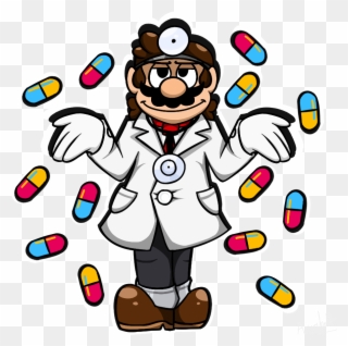 Svg Black And White Download Dr Mario S Got A Pill - Brentalfloss Dr Mario Clipart
