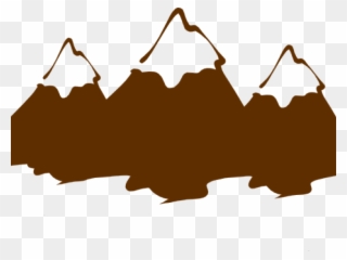 Range Clipart Cartoon Mountain - Snowy Mountain Drawing Easy - Png Download