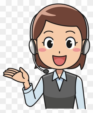 Clipart Telephone Female Person - Call Center Agent Png Transparent Png