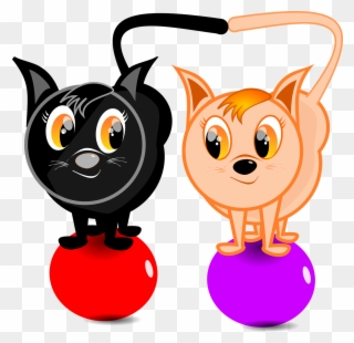 Cat Training Kitten Mouse Cartoon - Gatinhos Png Clipart