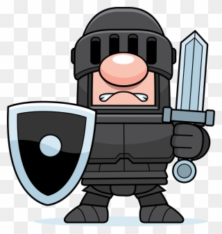 Baby Toys Clipart Black And White - Suit Of Armor Cartoon - Png Download