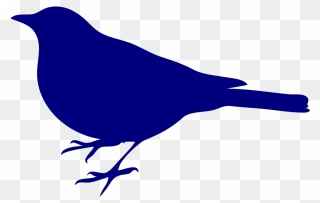 Clipart Bird Blue - Bird Silhouette Clip Art - Png Download