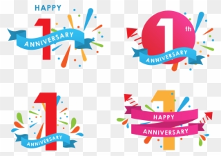 Image Library Library Anniversary Vector Celebration - First Anniversary Logo Png Clipart