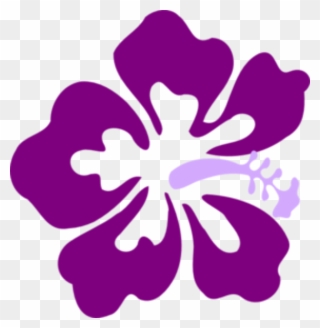 Purple Flower Clipart Tropical - Purple Hawaiian Flower Clipart - Png Download