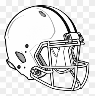 Red Football Helmet Outline Clip Art Transparent Library - Football Helmets Drawings - Png Download