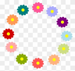 Hawaii Clipart Rainbow - Clip Art Flower Circle - Png Download