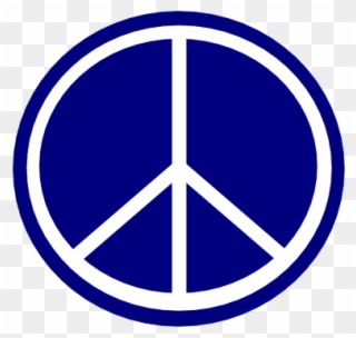 Navy Logo Clip Art - Peace Symbol Round Ornament - Png Download