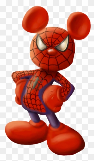 Iron Spiderman Clipart Mickey - Hombre Araña Mickey Mouse - Png Download