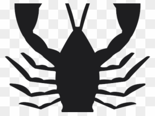 Lobster Clipart Transparent Background - Black Crawfish Vector - Png Download