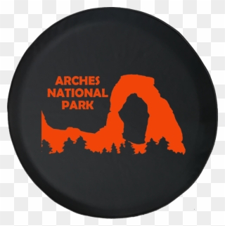 Jeep Wrangler Tire Cover With Arches National Park Clipart