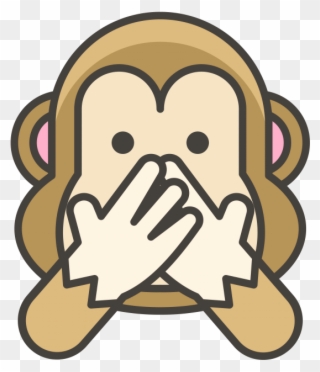 Speak No Evil Monkey Emoji Clipart