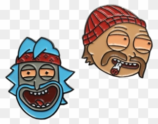 Rick Chong & Morty Cheech Pin Clipart
