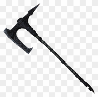 Honed Ancient Nord Battle Axe Clipart