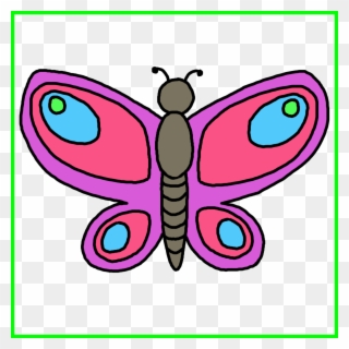 Shocking How To Draw A Butterfly Clip Art For Sunflower - Png Download