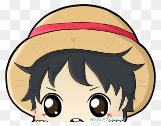 Luffy One Piece Peeking Decal Clipart