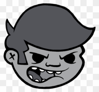 Angry Lad Pin Clipart