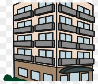 Apartment Complex Clipart Business Building - Png Download