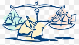 Vector Illustration Of Businessman Weighing The Options Clipart