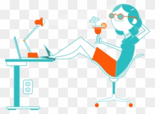 This Hr Professional Is Relaxing With A Virgin Daiquiri Clipart