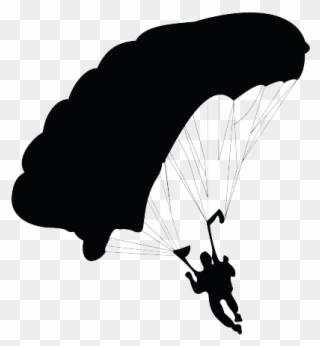 Parachutist Clipart Parachute Landing - Png Download