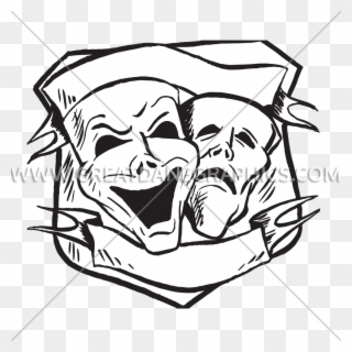 Clip Art Royalty Free Download Theater Masks Production - Png Download