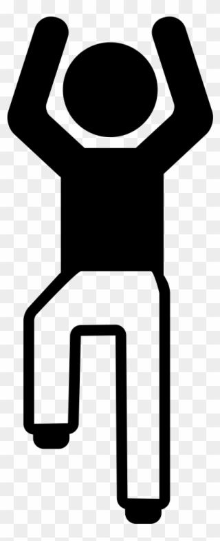 Boy Flexing Arms And One Leg Comments Clipart