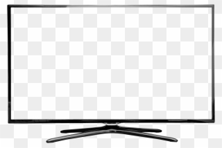 Plasma Clipart Samsung Tv - Lcd Tv Black & White Clipart - Png Download