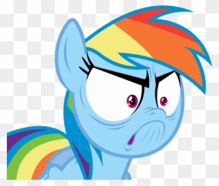 Sailor Clipart Angry - Angry Rainbow Dash - Png Download