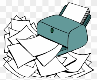 Save Paper Cliparts - Cartoon Printer With Paper - Png Download