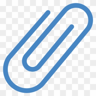 It Is An Image Of A Black Paperclip - Attach Icon - Png Download