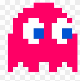 Image For >, 8 Bit Pacman Ghost - Mrs Pac Man Ghost Clipart