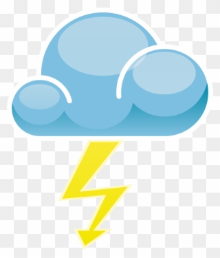 Thunderstorm Weather Forecasting Lightning - Thunder And Lightning Icon Clipart