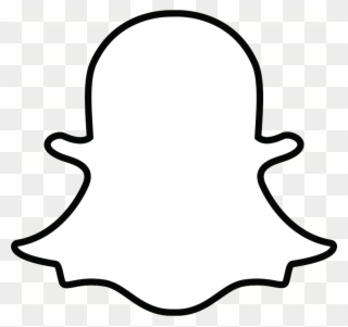 Snapchat Ghost Outline Transparent Png - Snapchat Logo White Clipart