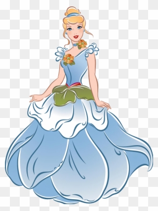 Csak Rajzfilmek - Disney Princess Flower Dress Clipart