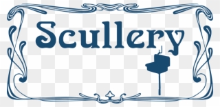 Download Scullery Sign Clipart Scullery Clip Art Door - Tipografia Art Nouveau Dafont - Png Download