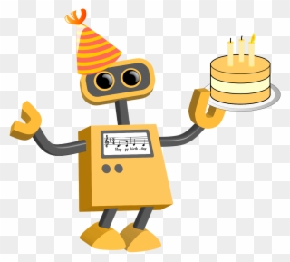 Birthday Bot - Free Robot Png Clipart