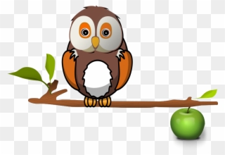 Free Owl On Branch - Owl On Branch Clipart - Png Download